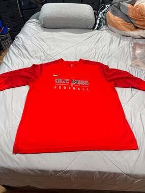 Nike Ole Miss Rebels Football Dri-Fit Long Sleeve Performance Shirt